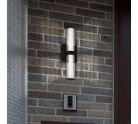 Quintiesse Aplique LED para exterior FAYTON, negra, altura 36 cm, metal, IP44