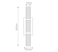 Quintiesse Aplique LED para exterior FAYTON, negra, altura 54 cm, metal, IP44