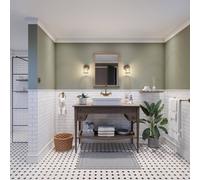 Quintiesse Ashland Bay lámpara de pared 1x60 W latón QN-ASHLANDBAY1-NBR-BATH