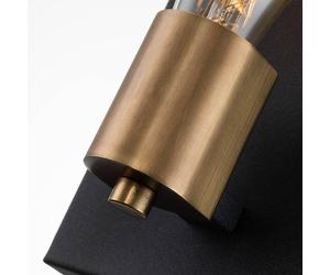 Quintiesse Aplique Silas, negro, 1 luz, 15x22,5 cm