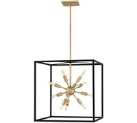 Quintiesse Aros lámpara colgante x40 W negro-latón QN-AROS-12P