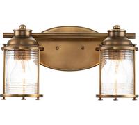 Quintiesse Ashland Bay lámpara de pared 2x60 W latón QN-ASHLANDBAY2-NBR-BATH