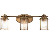 Quintiesse Ashland Bay lámpara de pared 3x60 W latón QN-ASHLANDBAY3-NBR-BATH