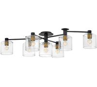 Quintiesse Axel lámpara de techo x60 W negro-latón QN-AXEL7-BK