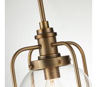 Quintiesse Colgante Tricocent, latón/transparente, 1 luz