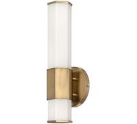 Quintiesse Aplique LED para baño Facet Single, 3000 K, latón