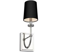 Quintiesse Felixstowe lámpara de pared 1x3 W negro-cromo QN-FELIXSTOWE1-A