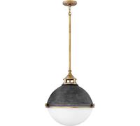 Quintiesse Fletcher lámpara colgante 2x60 W blanco-latón QN-FLETCHER-P-M-AZ