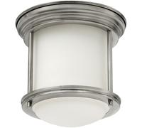 Quintiesse Hadrian lámpara de techo 1x60 W vidrio opalino-níquel QN-HADRIAN-MINI-F-AN-OPAL