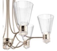 Quintiesse Kayva lámpara colgante LED, IP44, 6 luces, níquel pulido