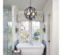 Quintiesse Lámpara colgante Blacksmith negro/blanco Ø 50,1 cm