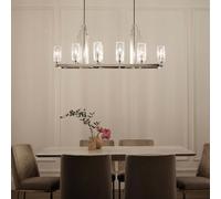 Quintiesse Lámpara colgante Kimrose, 10 luces, níquel pulido