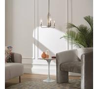 Quintiesse Lámpara colgante Kimrose, 3 luces, níquel pulido