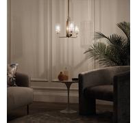 Quintiesse Lámpara colgante Kimrose, 3 luz, latón