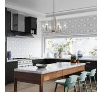 Quintiesse Lámpara colgante Kimrose, 6 luces, níquel pulido