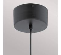 Quintiesse Lámpara colgante Moonlit LED, negra, aluminio, Ø 20 cm, esfera