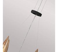 Quintiesse Lámpara colgante Willow, negro-oro, 18 luces