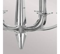 Quintiesse Lámpara de araña Ascher, níquel pulido, 6 luces