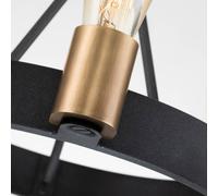 Quintiesse Lámpara de araña Silas, negro, 3 luces, Ø 42,2cm