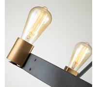 Quintiesse Lámpara de araña Silas, negro, 4 luces, Ø 54,9cm