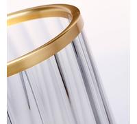 Quintiesse Lámpara de mesa Arno, vidrio humo/latón antiguo