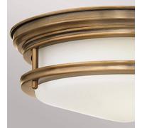 Quintiesse Plafón para exterior Hadrian, bronce/opal blanco