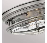 Quintiesse Hadrian lámpara de techo 2x40 W transparente-níquel QN-HADRIAN-FS-AN-CLEAR