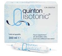 Quinton Isotonic - 30 Ampollas de 10 ml de Agua de Mar Isotónica - 100% Natural, Sin Conservantes ni Azúcares - Eau de Quinton