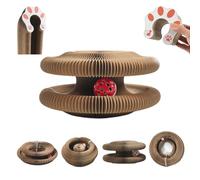 Quintrost Rascador para Gatos Magic Organ Interactivos, Interior Plegable Rascador con Bola Campana, Cat Scratching Board Interactivo Juguete para Gatos y Gatitos