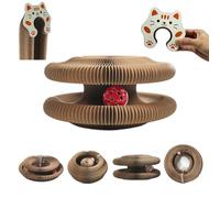 Quintrost Rascador para Gatos Magic Organ Interactivos, Interior Plegable Rascador con Bola Campana, Cat Scratching Board Interactivo Juguete para Gatos y Gatitos