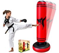 Quintrost Saco de Boxeo Niños 6-12 Años, 165cm Saco de Boxeo de Pie, Bolsa de Boxeo Inflable Estable para Karate, Kickboxing, MMA, Regalo Ideal para Niños y Niñas
