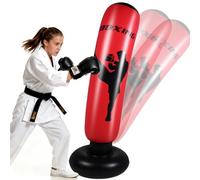 Quintrost Saco de Boxeo Niños 6-12 Años, 168cm Saco de Boxeo de Pie, Bolsa de Boxeo Inflable Estable para Karate, Kickboxing, MMA, Regalo Ideal para Niños y Niñas