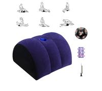 Quintrost Sex Almohada para Parejas, Almohada Inflable Multifuncional para Mujer y Hombre Jugetes Sexuales, Portátil Cojín Triangularde Viaje, Sexo Postural Auxiliar (Azul)
