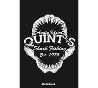 Quints Shark Fishing Jaws Notebook: Notebook, planner, journal, organiser, bullet journal, sketchbook_ 6x9 inches, 120 dotted pages