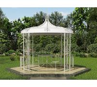 Quiosco de jardín TILCARA de metal tipo hierro forjado D300 x Alt. 290 cm - Blanco