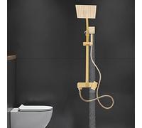 QUIOTUIR Duchas de Baño Columna con Cabezal de Ducha Ducha de Mano Palanca de Elevación Manguera de Bañera Columna Ducha Termostatica para Vida Familiar, Piscina, Gimnasio