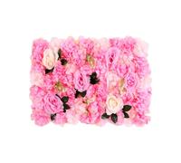 Quiotuir - Lote de 12 paneles de flores artificiales, 40 x 60 cm, dalia y rosa, realistas y hermosas, artificiales, paneles de pared, para interior/exterior, pared, falsas flores artificiales