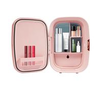 Quiotuir - Refrigerador cosmético de 12 l con cajón de dos divisores, diseño de compartimentos pequeño refrigerador para el cuidado de la piel, almacenamiento máscaras faciales, perfumes, lociones