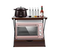 QUIOTUIR - Soporte para microondas y horno de 2 niveles con cajón de carga, capacidad de 10 kg para microondas, cocina, almacenamiento para dormitorios, apartamentos, empresas