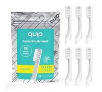 quip Cabezales de repuesto para cepillos de dientes sónicos para adultos, paquete de 6, recambios de cabezal de cepillo estándar verificados para cepillos de dientes eléctricos, cerdas suaves,