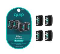 quip Ultra Brush Pod - Cabezales de recambio para cepillos de dientes eléctricos sónicos, paquete de 4 unidades, cerdas suaves, compactas, duran 3 meses cada uno, color negro