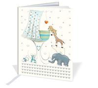 Quire Collections Libro de memoria A4 "New Baby" azul - 60 hojas = 120 páginas - Tamaño - 297 mm x 210 mm