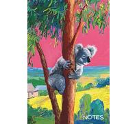 Quirky Cute Koala in Gum Tree Notebook: 120 Lined Page 6"x 9" Notebook with a 'Quirky Cute Koala' Cover Hand Drawn on an iPad inspired by the Australian Outback
