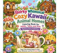 Quirky Whimsical Cozy Kawaii Animal Homes Coloring Book for Adults, Teens, and Kids