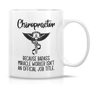 Quiropráctico Porque Hacedor De Milagros Impresionante No Es Un Título De Trabajo Oficial. Tazas De Desayuno Divertido Taza De Café Con Asa Taza Para Espresso Escuela Hogar 330Ml