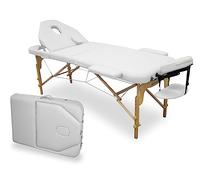 QUIRUMED Camilla de Masaje Plegable de Madera WELLCORE, con Respaldo abatible, Plus, 185 x 65 cm, Polipiel, Altura Regulable, Cabezal extraíble, Agujero Facial, Color Blanco, hasta 225 kg