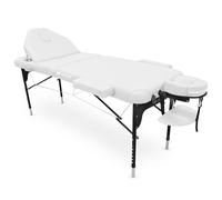 QUIRUMED Camilla de Masaje Plegable WELLCORE, Color Blanco, 185 x 65 cm, Respaldo Abatible, Estructura de Aluminio, Altura Regulable, con Cabezal y Bolsa de Transporte