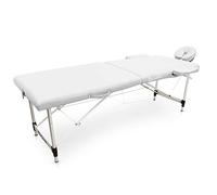 QUIRUMED Camilla Plegable De Masaje En Aluminio Basic Plus, 186 X 60 Cm, Portátil Para Fisioterapia Y Estética, Color Blanca