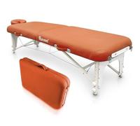 QUIRUMED Camilla shiatsu Plegable de Madera 211 x 60 cm Naranja