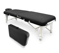 QUIRUMED Camilla shiatsu Plegable de Madera 211 x 60 cm Negro